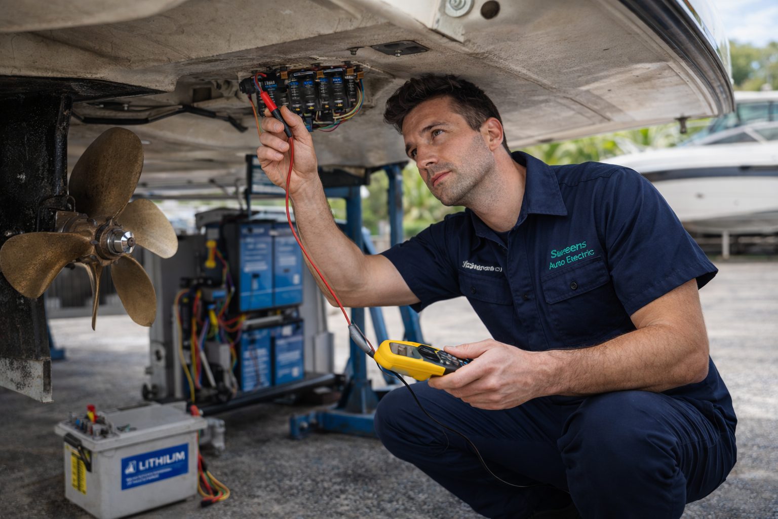 Sweens technician at work