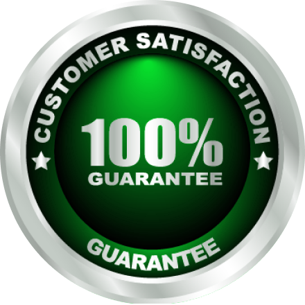 100% Customer Satisfaction Guarantee seal